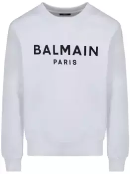Толстовка с логотипом BALMAIN, белый