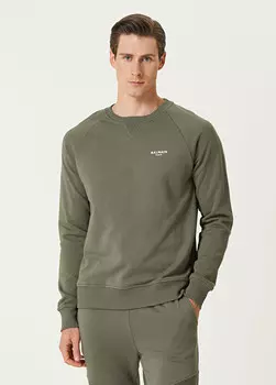 Толстовка с логотипом Balmain, хаки