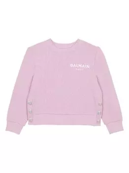 Толстовка с логотипом Balmain Kids, розовый