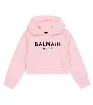 Толстовка с логотипом Balmain, розовый