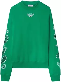 Толстовка с логотипом Bandana Arrows Off-White, зеленый