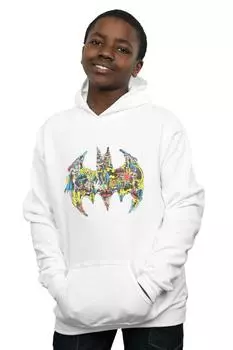 Толстовка с логотипом «Бэтгерл» и коллажем «Бэтмен» DC Comics, белый