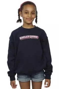 Толстовка с логотипом Batman Harley Quinn DC Comics, темно-синий