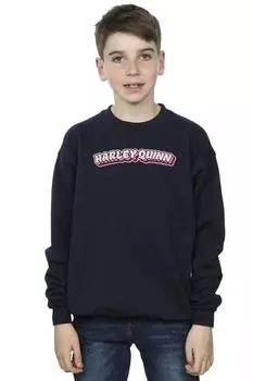 Толстовка с логотипом Batman Harley Quinn DC Comics, темно-синий