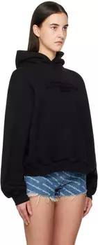 Толстовка с логотипом большого размера Alexander Wang, черный