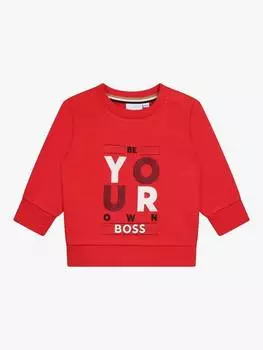 Толстовка с логотипом boss baby HUGO BOSS, красный
