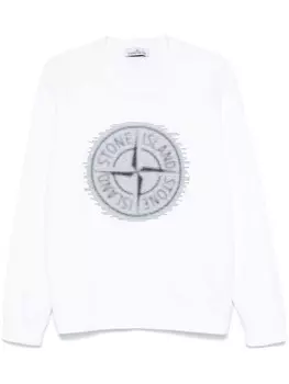 Толстовка с логотипом Compass Stone Island, белый