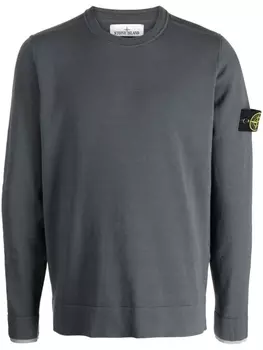 Толстовка с логотипом Compass Stone Island, серый