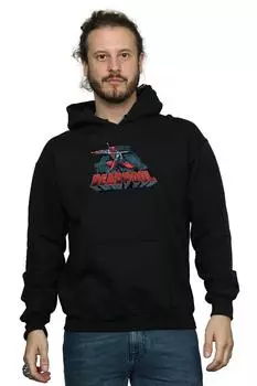 Толстовка с логотипом Deadpool Sword Marvel, черный