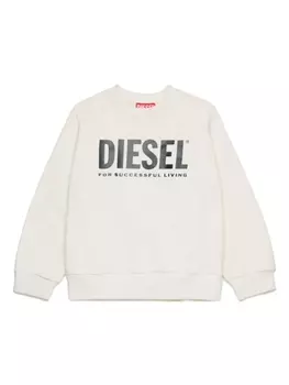 Толстовка с логотипом Diesel Kids, бежевый