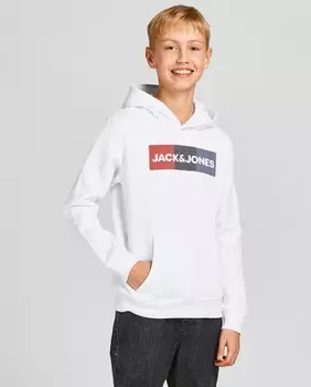 Толстовка с логотипом для мальчика Jack & Jones, белый