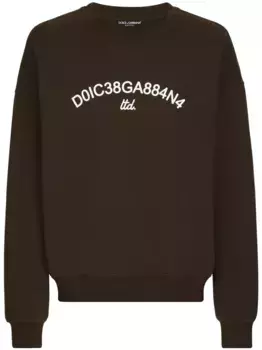 Толстовка с логотипом DOLCE & GABBANA, коричневый