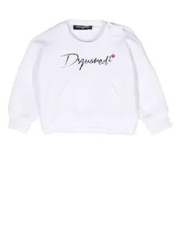 Толстовка с логотипом Dsquared2 Kids, белый