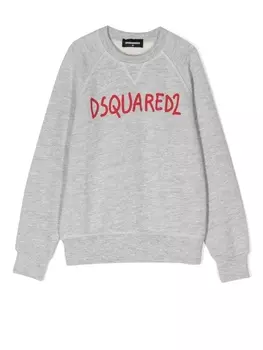 Толстовка с логотипом Dsquared2 Kids, серый