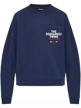 Толстовка с логотипом DSQUARED2, синий