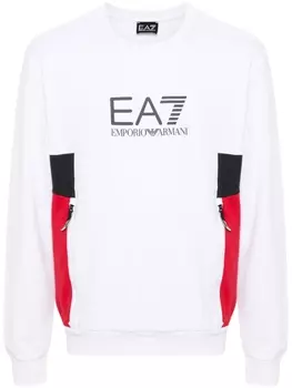 Толстовка с логотипом Ea7 Emporio Armani, белый