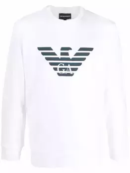 Толстовка с логотипом EMPORIO ARMANI, белый