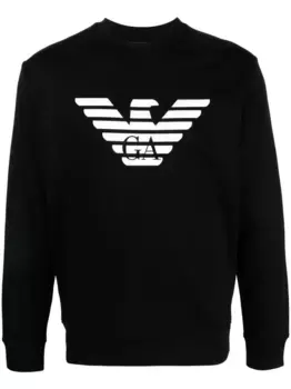 Толстовка с логотипом EMPORIO ARMANI, черный