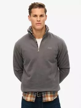Толстовка с логотипом essential henley Superdry, цвет Anthracite Grey