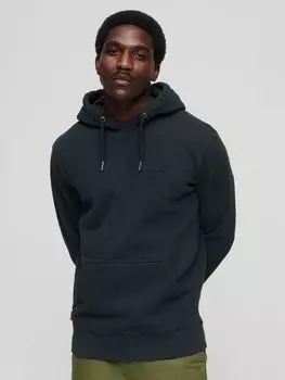 Толстовка с логотипом Essential Superdry, затмение темно-синий