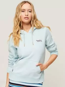 Толстовка с логотипом Essential Superdry, зимний небесно-голубой