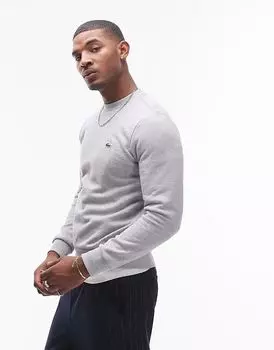 Толстовка с логотипом essentials серого цвета Lacoste