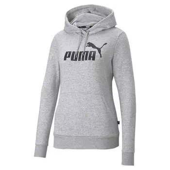Толстовка с логотипом Essentials Женская PUMA Светло-серый Хизер