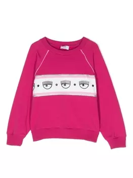 Толстовка с логотипом Eyelike Chiara Ferragni Kids, розовый