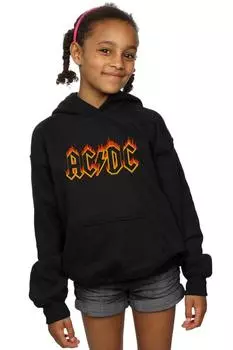 Толстовка с логотипом Flames AC/DC, черный