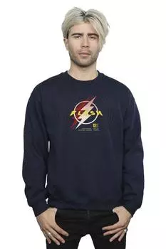 Толстовка с логотипом Flash Lightning DC Comics, темно-синий
