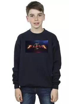 Толстовка с логотипом Flash Movie DC Comics, темно-синий