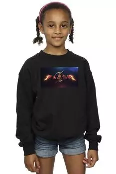 Толстовка с логотипом Flash Movie DC Comics, черный