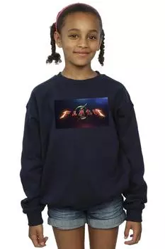 Толстовка с логотипом Flash Movie DC Comics, темно-синий