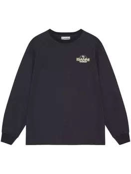 Толстовка с логотипом GANNI, синий