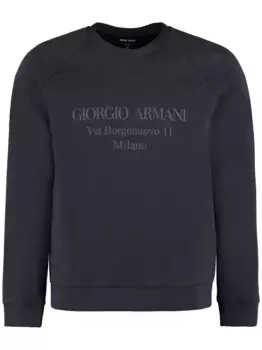 Толстовка с логотипом GIORGIO ARMANI, синий