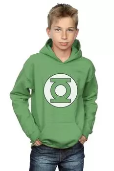Толстовка с логотипом Green Lantern DC Comics, зеленый