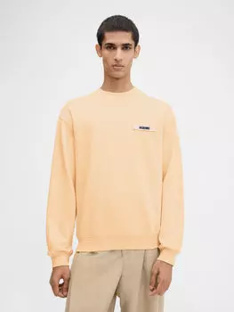 Толстовка с логотипом Grosgrain JACQUEMUS The Gros Grain sweatshirt, светло-бежевый