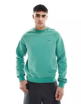 Толстовка с логотипом happy в вымытом зеленом цвете PS Paul Smith