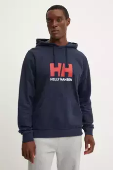 Толстовка с логотипом HH из хлопка Helly Hansen, темно-синий