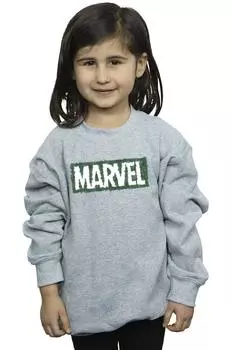 Толстовка с логотипом Holly Marvel, серый