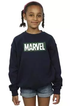 Толстовка с логотипом Holly Marvel, темно-синий
