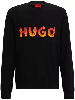 Толстовка с логотипом HUGO, черный