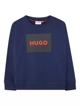 Толстовка с логотипом HUGO KIDS, синий