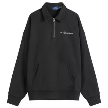 Толстовка с логотипом и четвертной молнией Polo Ralph Lauren, черный
