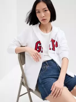 Толстовка с логотипом и флисом Gap, белый