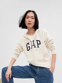 Толстовка с логотипом и флисом Gap, бежевый