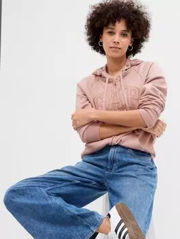 Толстовка с логотипом и флисом Gap, бежевый