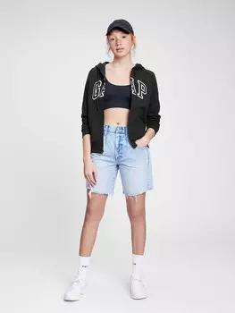 Толстовка с логотипом и флисом Gap, черный