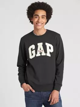 Толстовка с логотипом и флисом Gap, черный