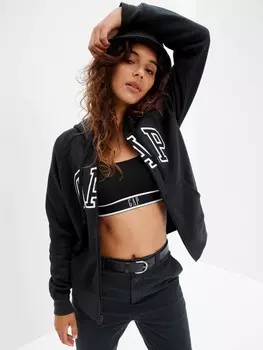 Толстовка с логотипом и флисом Gap, черный